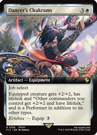 Dancer's Chakrams (Extended Art) (FIC-105) - Commander: FINAL FANTASY Foil