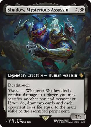Shadow, Mysterious Assassin (Extended Art) (FIC-148) - Commander: FINAL FANTASY
