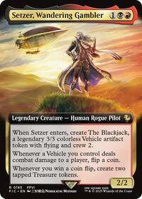 Setzer, Wandering Gambler (Extended Art) (183) [Commander: FINAL FANTASY]