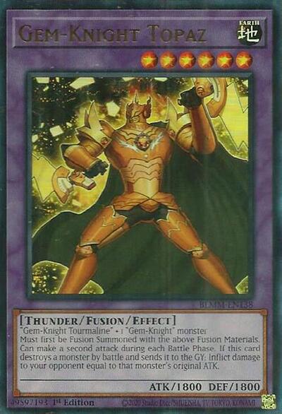 Gem-Knight Topaz (BLMM-EN138) [Battles of Legend: Monster Mayhem]