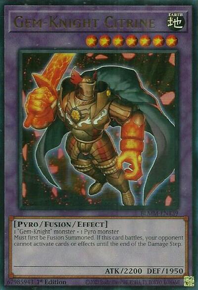 Gem-Knight Citrine (BLMM-EN139) [Battles of Legend: Monster Mayhem]