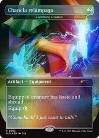 Chancla relámpago - Lightning Greaves (Rainbow Foil) (2062) [Secret Lair Drop Series]