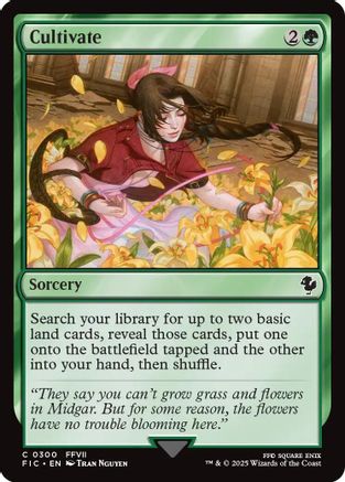 Cultivate (Surge Foil) (FIC-300) - Commander: FINAL FANTASY Foil