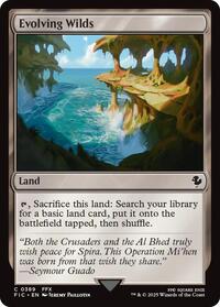 Evolving Wilds (Surge Foil) (389) [Commander: FINAL FANTASY]