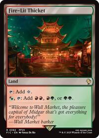 Fire-Lit Thicket (Surge Foil) (392) [Commander: FINAL FANTASY]