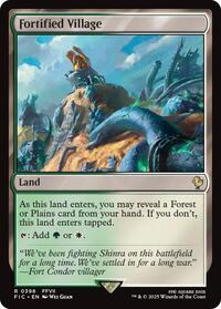 Fortified Village (Surge Foil) (396) [Commander: FINAL FANTASY]