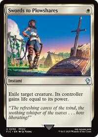 Swords to Plowshares (Surge Foil) (256) [Commander: FINAL FANTASY]