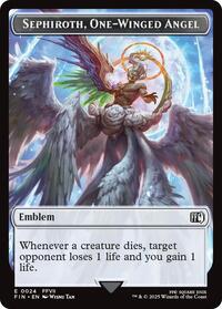 Emblem - Sephiroth, One-Winged Angel // Robot Warrior Double-Sided Token (24 // 12) [FINAL FANTASY]