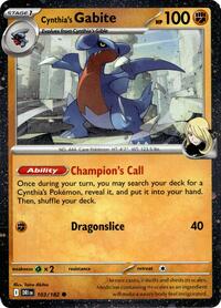 Cynthia's Gabite (Cosmos Holo) (103/182) [Miscellaneous Cards & Products]
