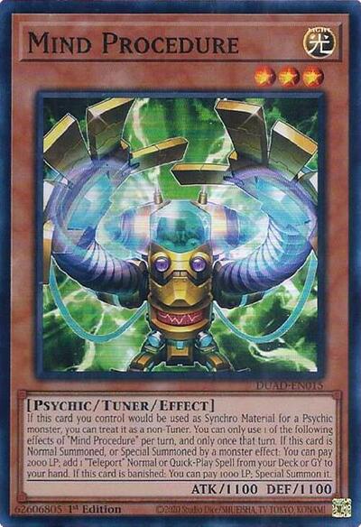 Mind Procedure (DUAD-EN015) [Duelist's Advance]