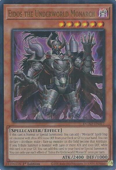 Eidos the Underworld Monarch (DUAD-EN017) [Duelist's Advance]