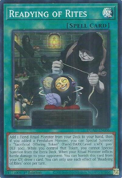 Readying of Rites (DUAD-EN086) [Duelist's Advance]