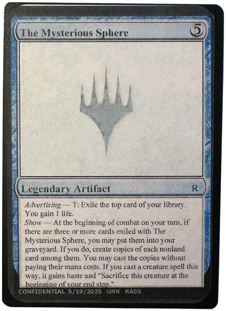 The Mysterious Sphere [Un-Known Event Playtest Cards]