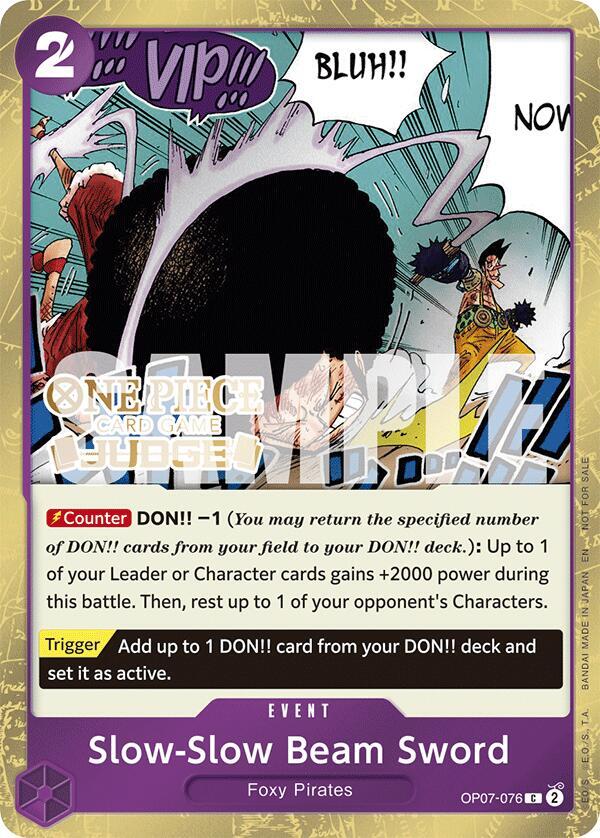 Slow-Slow Beam Sword (Judge Pack Vol. 6) (OP07-076) [One Piece Promotion Cards]