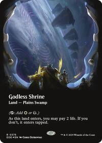 Godless Shrine (Borderless) (Galaxy Foil) (375) [Edge of Eternities]