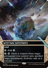 Nesting Grounds (0121) (Borderless) (Galaxy Foil) (121) [Edge of Eternities: Stellar Sights]