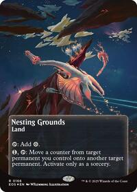 Nesting Grounds (0166) (Borderless) (Galaxy Foil) (166) [Edge of Eternities: Stellar Sights]