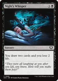 Night's Whisper (85) [Commander: Edge of Eternities]