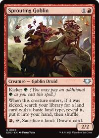 Sprouting Goblin (90) [Commander: Edge of Eternities]
