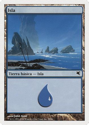 Island (Spanish) - "Isla" (H58) (PSAL-H58) - Magic Encyclopedia 2005 (Salvat/Hachette)