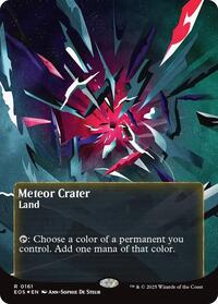 Meteor Crater (0161) (Borderless) (Galaxy Foil) (161) [Edge of Eternities: Stellar Sights]