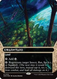 Swarmyard (0132) (Borderless) (Galaxy Foil) (132) [Edge of Eternities: Stellar Sights]