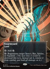 Swarmyard (0177) (Borderless) (Galaxy Foil) (177) [Edge of Eternities: Stellar Sights]