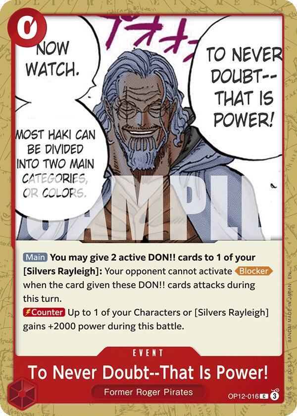 To Never Doubt--That Is Power! (OP12-016) [Legacy of the Master]