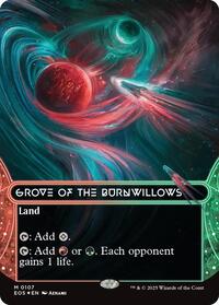 Grove of the Burnwillows (0107) (Borderless) (Galaxy Foil) (107) [Edge of Eternities: Stellar Sights]