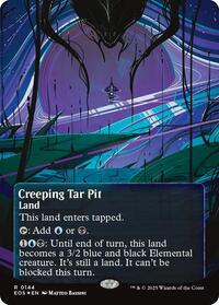 Creeping Tar Pit (0144) (Borderless) (Galaxy Foil) (144) [Edge of Eternities: Stellar Sights]