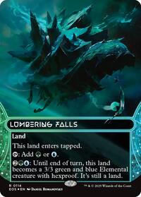 Lumbering Falls (0114) (Borderless) (Galaxy Foil) (114) [Edge of Eternities: Stellar Sights]
