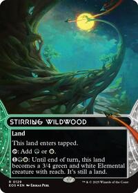 Stirring Wildwood (0129) (Borderless) (Galaxy Foil) (129) [Edge of Eternities: Stellar Sights]