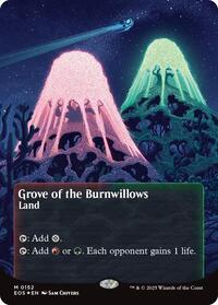 Grove of the Burnwillows (0152) (Borderless) (Galaxy Foil) (152) [Edge of Eternities: Stellar Sights]