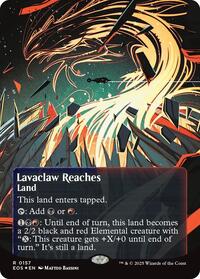 Lavaclaw Reaches (0157) (Borderless) (Galaxy Foil) (157) [Edge of Eternities: Stellar Sights]