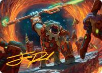 Frontline War-Rager Art Card (Gold-Stamped Signature) (16) [Art Series: Edge of Eternities]