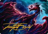 Nova Hellkite Art Card (18/54) (Gold-Stamped Signature) (18) [Art Series: Edge of Eternities]