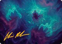 Cosmogoyf Art Card (Gold-Stamped Signature) (24) [Art Series: Edge of Eternities]
