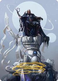 Tezzeret, Cruel Captain Art Card (35/54) (Gold-Stamped Signature) (35) [Art Series: Edge of Eternities]