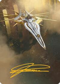 Dawnsire, Sunstar Dreadnought Art Card (Gold-Stamped Signature) (27) [Art Series: Edge of Eternities]