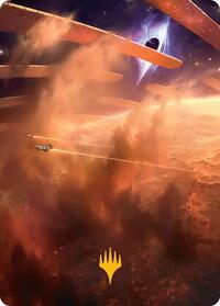 Adagia, Windswept Bastion Art Card (Gold-Stamped Planeswalker Symbol) (29) [Art Series: Edge of Eternities]