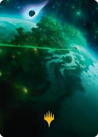 Evendo, Waking Haven Art Card (Gold-Stamped Planeswalker Symbol) (30) [Art Series: Edge of Eternities]