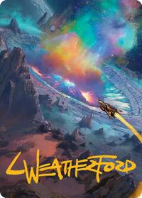 Meteor Crater Art Card (Gold-Stamped Signature) (45) [Art Series: Edge of Eternities]