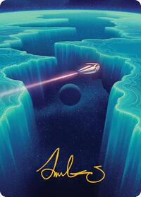 Cascading Cataracts Art Card (50/54) (Gold-Stamped Signature) (50) [Art Series: Edge of Eternities]