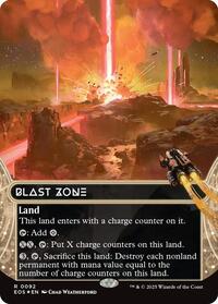 Blast Zone (0092) (Borderless) (Galaxy Foil) (92) [Edge of Eternities: Stellar Sights]