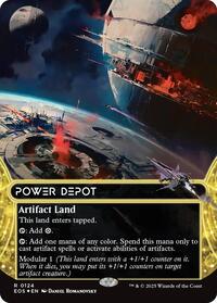 Power Depot (0124) (Borderless) (Galaxy Foil) (124) [Edge of Eternities: Stellar Sights]