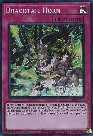 Dracotail Horn (Super Rare) (JUSH-EN010) [Justice Hunters]