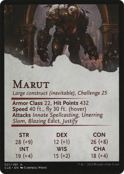 Marut // Marut (ACLB-021) - Battle for Baldur's Gate Art Series (Borderless)