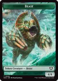 Beast (0006) // Elemental (0008) Double-Sided Token (6 // 8) [Commander: Edge of Eternities]