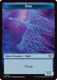 Bird // Golem (0012) Double-Sided Token (3 // 12) [Commander: Edge of Eternities]