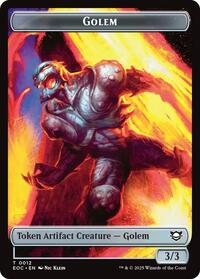 Golem (0012) // Golem (0014) Double-Sided Token (12 // 14) [Commander: Edge of Eternities]
